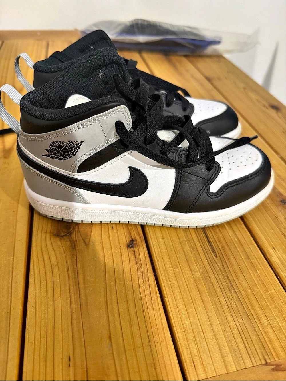 Jordan Air Jordan 1 Mid PS "Barons" Black & White US 1Y